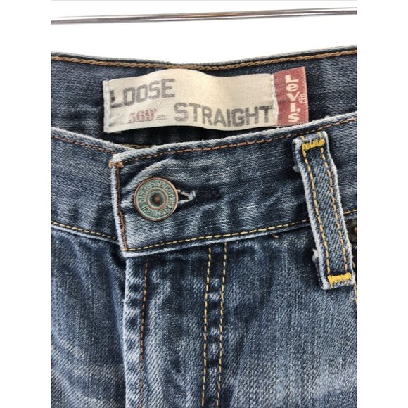 Men's Levi's 569 Loose Straight Jeans Size 31x30 - Picture 4 of 9
